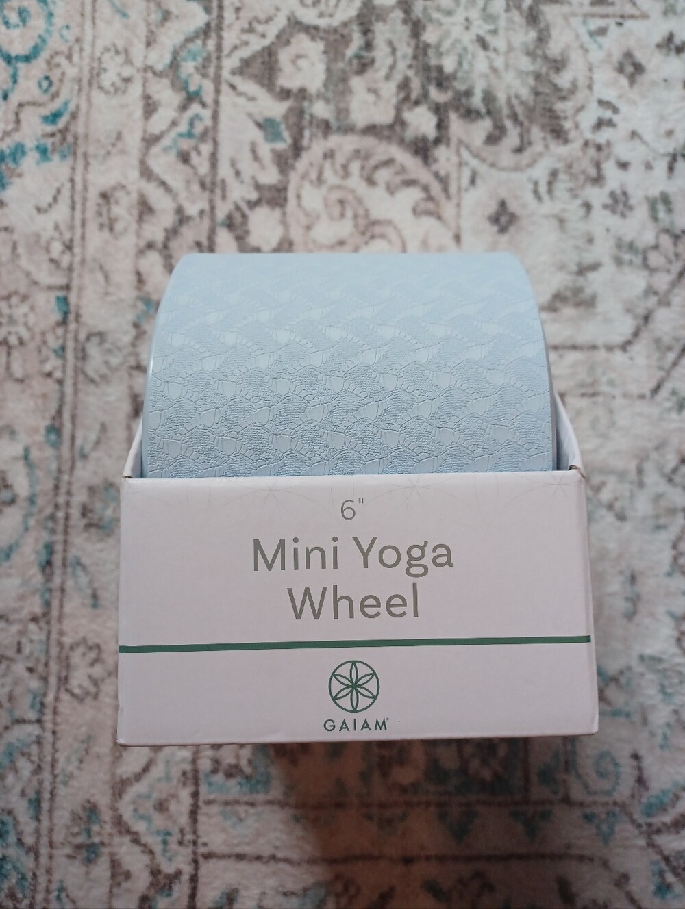 New Gaiam 6 Inch Mini Yoga Wheel Blue